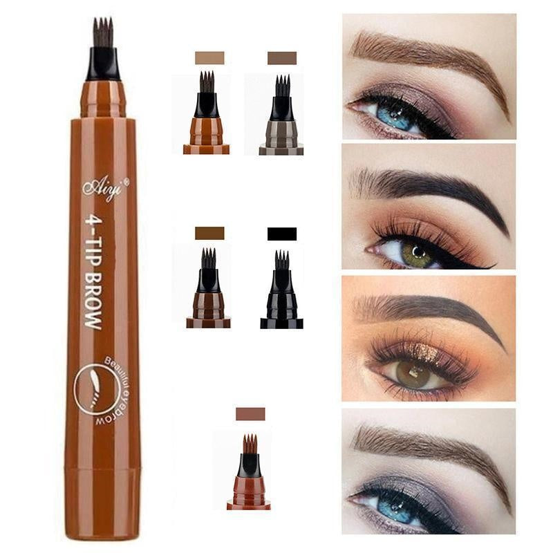 🎁Achetez 1 obtenez 1 Free❤️2025 Nouveau crayon à sourcils imperméable à l'eau avec pointe micro-fourchette