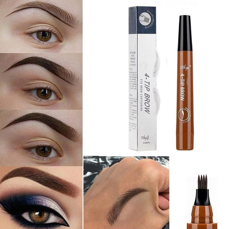 🎁Achetez 1 obtenez 1 Free❤️2025 Nouveau crayon à sourcils imperméable à l'eau avec pointe micro-fourchette