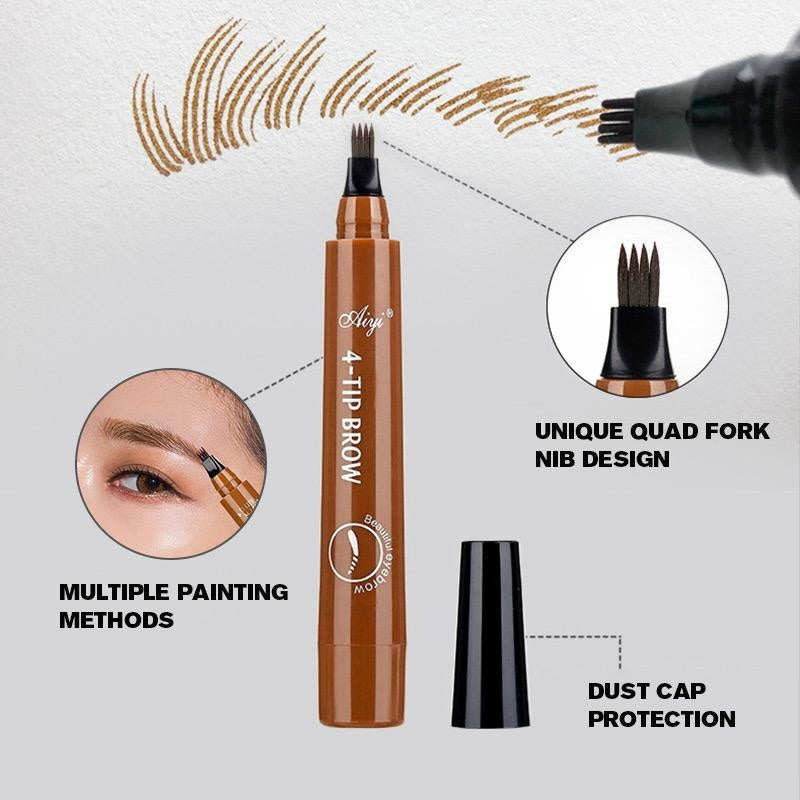 🎁Achetez 1 obtenez 1 Free❤️2025 Nouveau crayon à sourcils imperméable à l'eau avec pointe micro-fourchette