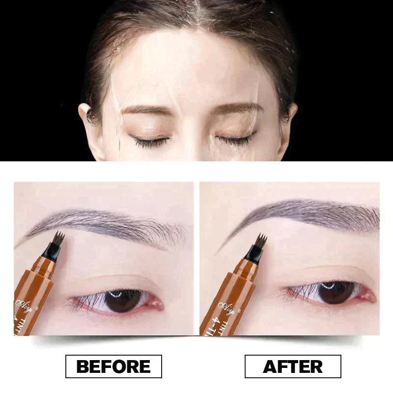 🎁Achetez 1 obtenez 1 Free❤️2025 Nouveau crayon à sourcils imperméable à l'eau avec pointe micro-fourchette