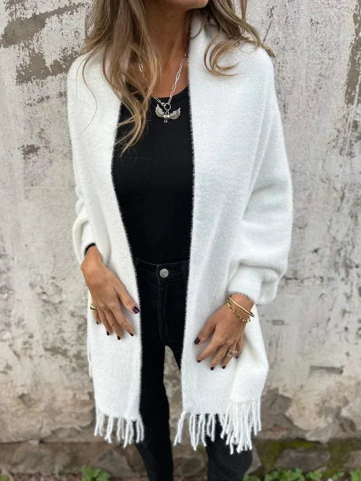 🥰Women's Long Sleeve Casual Tassel Shawl Coat