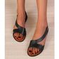 🔥 Letzter Tag 49% Rabatt 🔥 Flache Sandalen mit offener Zehenpartie und Fischmaul-Nieten
