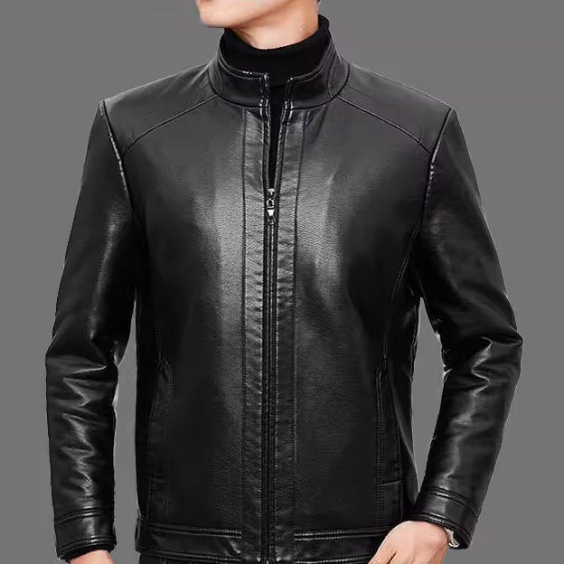 ❄️Winter Specials 50% off🔥Men’s Warm Plush Lining Leather Jacket