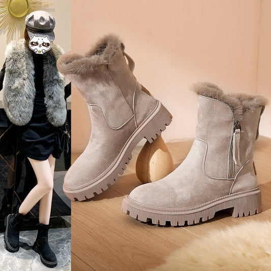 Women's Winter Fleece Martin Snow Boots