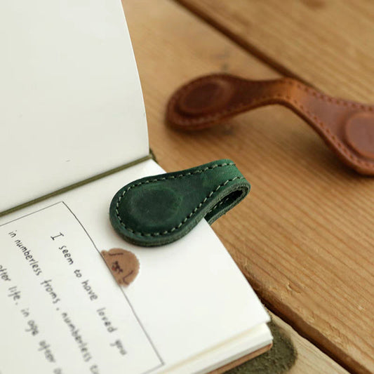 [Bestes Geschenk] Vintage Magnetisches Lesezeichen aus Leder